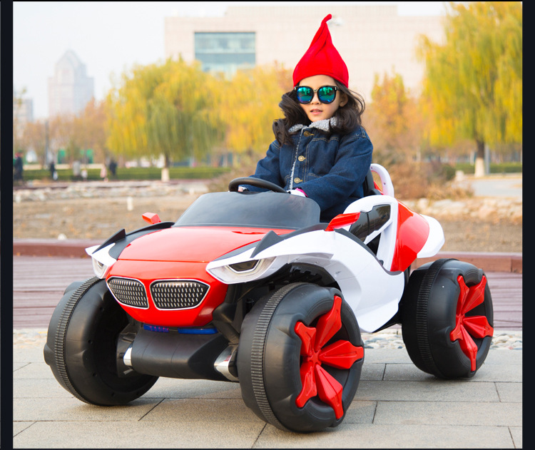 Coche todoterreno eléctrico portátil para niños puede sentarse fresco educación temprana