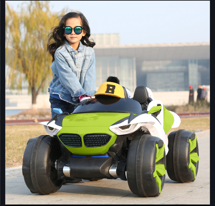 Coche todoterreno eléctrico portátil para niños puede sentarse fresco educación temprana