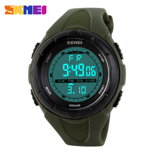 Trendy and fashionable men's functional waterproof sports electronic watch male student watch mountaineering outdoor large dial watch