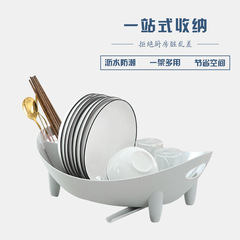 New household drain bowl rack bowl cabinet plastic bowl chopsticks storage rack storage box kitchen tableware bowl dish storage rack