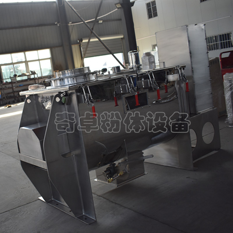 奇卓卧式5000L黄豆粉混料机 不锈钢螺带混合机 二维混料机