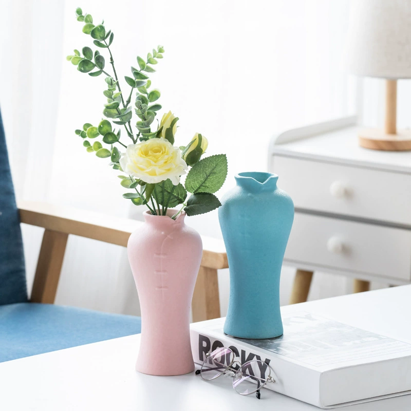 Керамическая ваза для рукоделия Cheongsam керамогранит ручной работы спрей глазурь китайский стиль креативная гостиная украшение дома классическое украшение