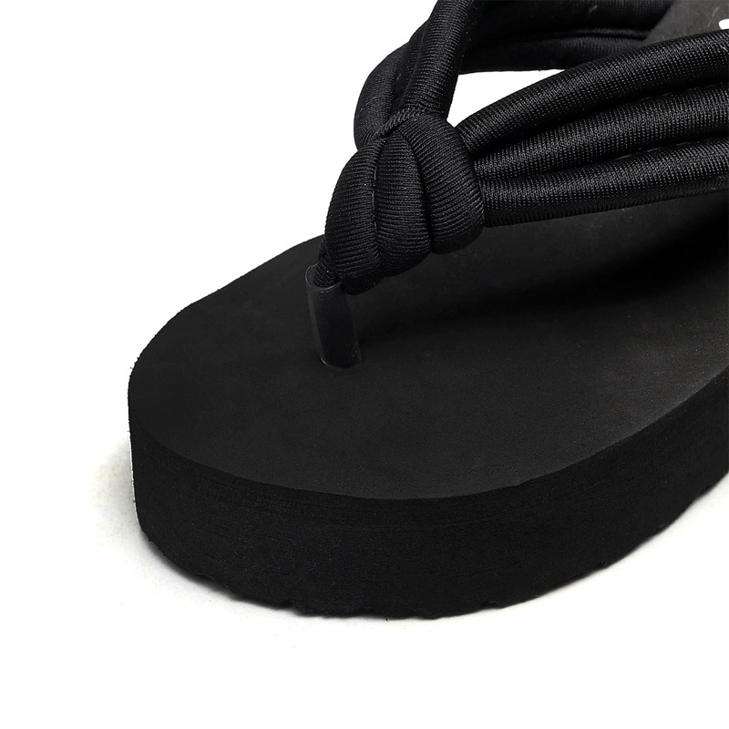 High beach slippers platform, non-slip summer flip flops, fashionable footwear, slide