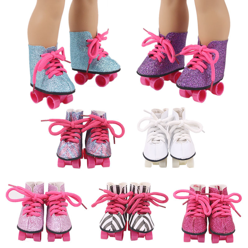 18 pulgadas American Girl muñeca zapatos muñeca cambio patinaje zapatos patinaje American Girl muñeca Accesorios