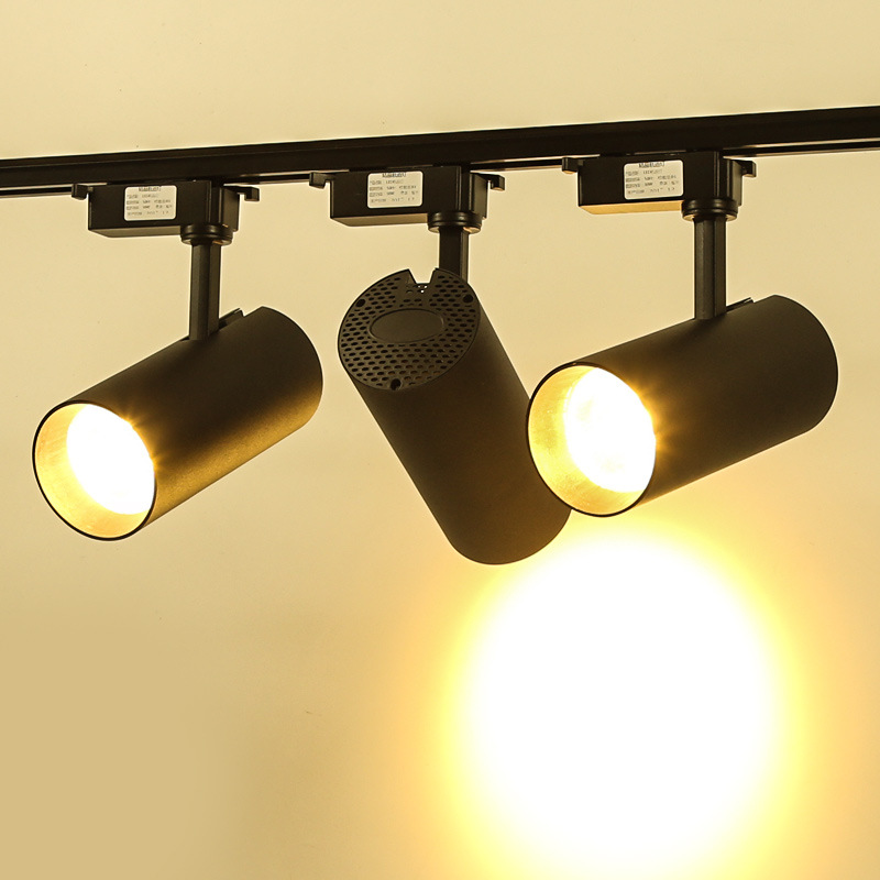 Track light led spotlight commercial Store women's clothing store super bright 30W Nordic warm light industrial wind background wall track light