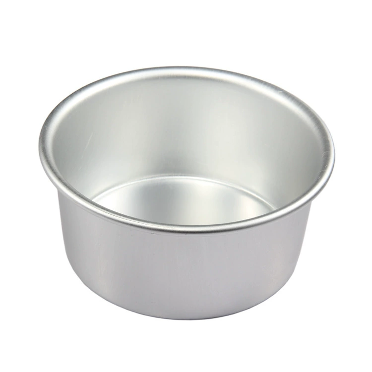 Amanfang aluminum alloy solid bottom mold 6 -inch 8 -inch round cake mold Qifeng cake without leakage baking home
