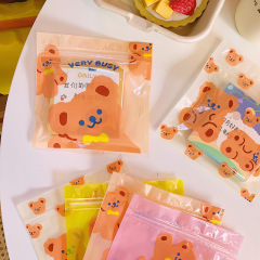 Korean Creative Cute Snack Sealed Bags Girl Heart Bear Food Biscuit Candy Small Size Packaging Bag Candy Bag