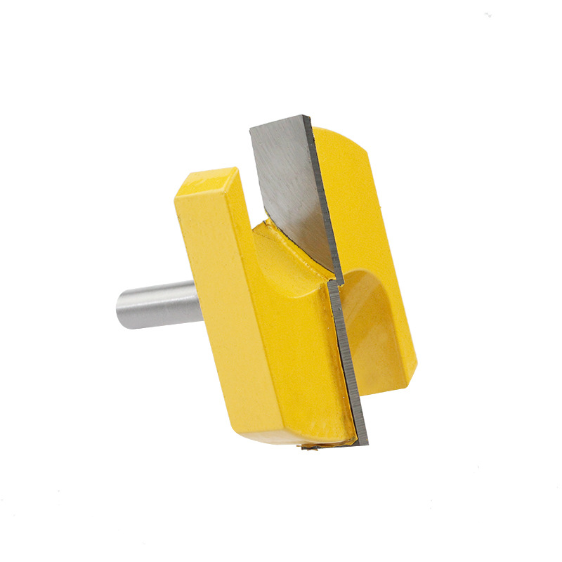 Fresa de ranurado de 8 filos con vástago de 1/2 pulgada para carpintería, de gran diámetro para limpieza inferior, para pintura amarilla, venta directa de fábrica, 12.7mm, tallado de precisión, alta eficiencia