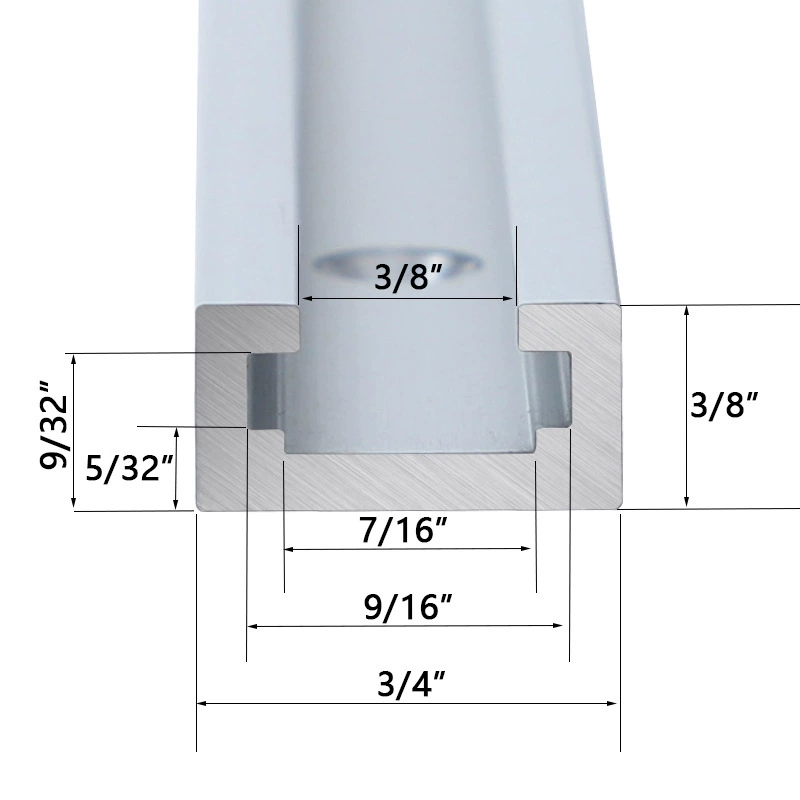 T‑shaped T‑slot sliding stop rail, woodworking limited guide, 300–1220 mm
