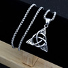 Double-sided necklace, fashionable pendant for beloved suitable for men and women, European style