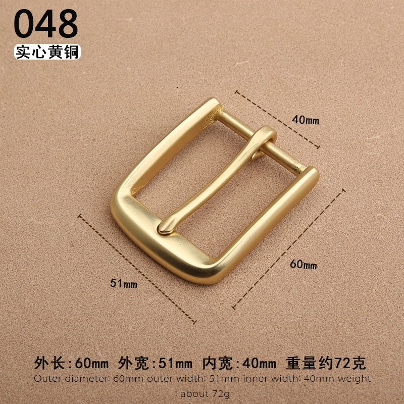 Nuevo latón sólido de alta gama casual cinturón hebilla pantalones cinturón hebilla pin hebilla accesorios 4,0 cm pantalones hebilla