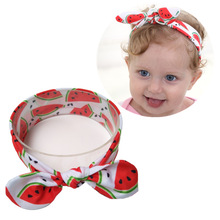 跨境热卖宝宝头带 兔耳朵发带 婴儿头饰 儿童发饰打结多色速卖通