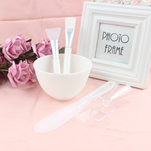 简装 白色硅胶面膜碗套装水疗DIY面膜工具  厂家直销