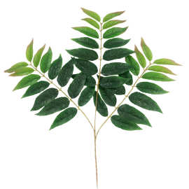 仿真三叉枝香椿叶香榧叶芒果叶绿植颉利叶创意家居装饰厂家批发