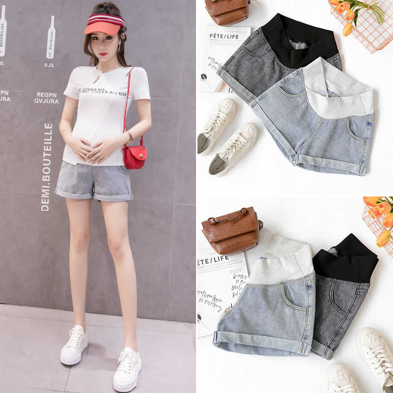 2025 Maternity Three-Quarter Pants Summer Low-Waist Maternity Shorts Loose Casual Outer Wear Maternity Pants