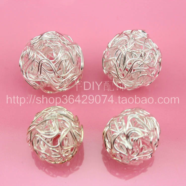 Материалы для изготовления украшений своими руками, металлическая ажурная проволока с волнистым узором, серебряная шариковая штора для входа, различные размеры