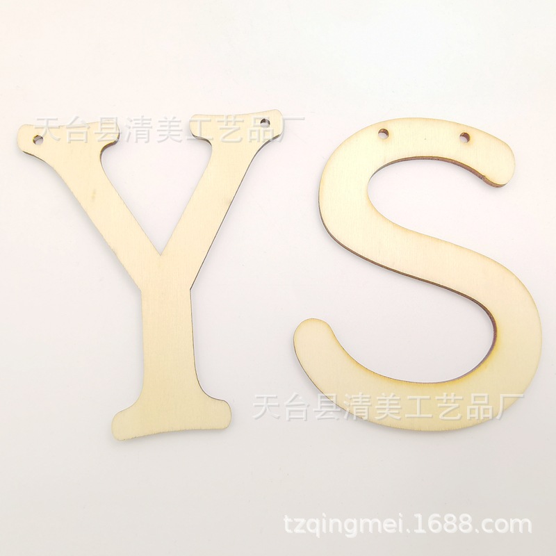 26 troncos etiquetas de letras inglesas decoraciones de madera letras de color de madera colgantes de piezas de madera