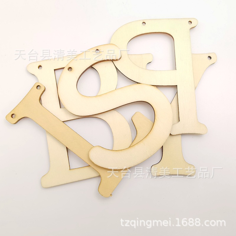 26 troncos etiquetas de letras inglesas decoraciones de madera letras de color de madera colgantes de piezas de madera