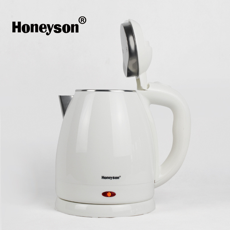 En stock hengxun Hotel Hervidor eléctrico 304 de acero inoxidable de doble capa estilo 1.2L K12W garantía de 3 años