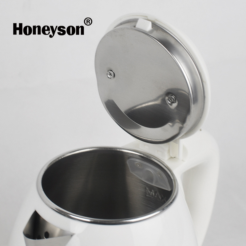 En stock hengxun Hotel Hervidor eléctrico 304 de acero inoxidable de doble capa estilo 1.2L K12W garantía de 3 años