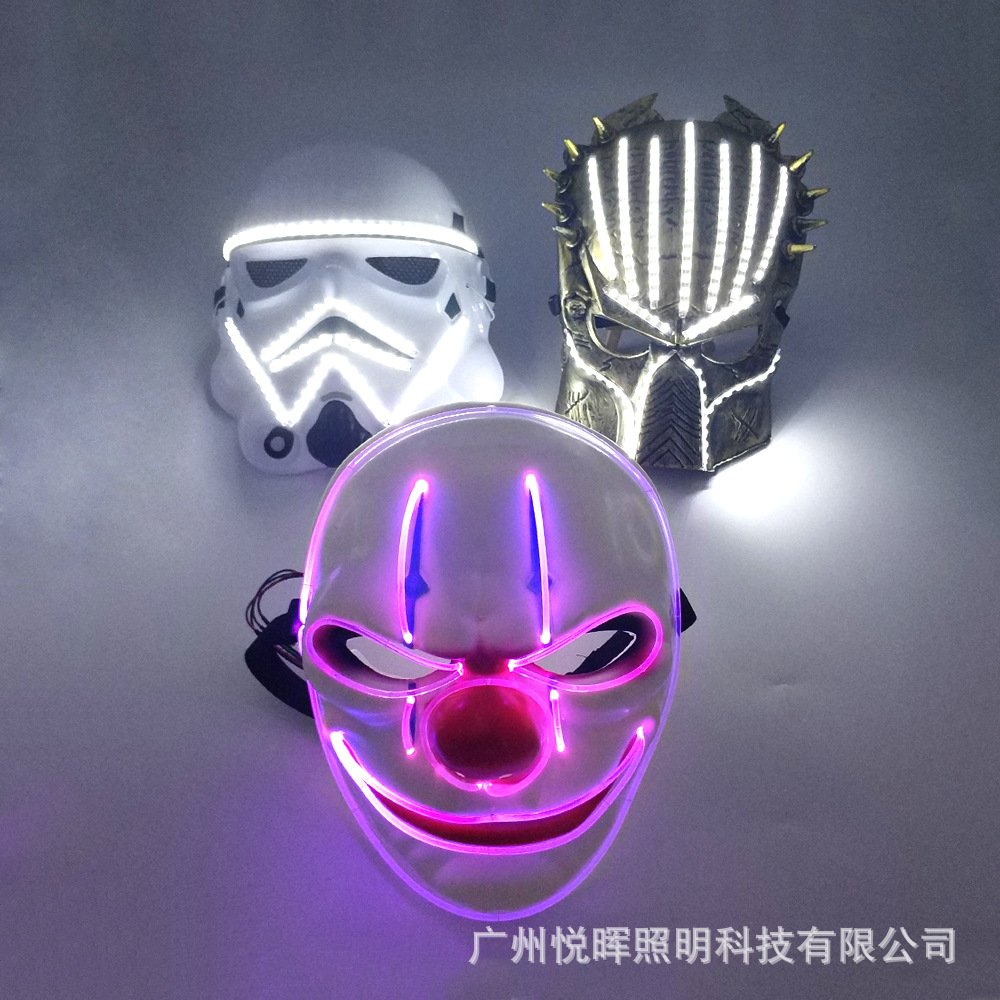 LED Star Wars máscara 5V lindo papel de película Juego brillante apoyos flash brillante máscara Nuevo