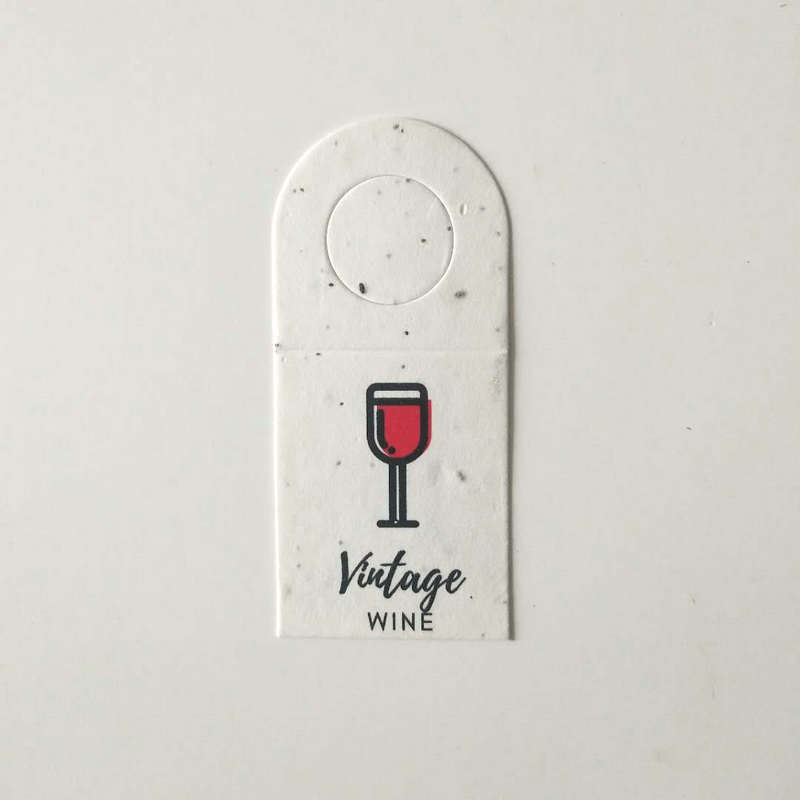 薰衣草种子服装店吊牌标签 山叶草种子彩卡吊牌免费设计精致印刷