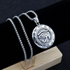 Double-sided necklace, fashionable pendant for beloved suitable for men and women, European style