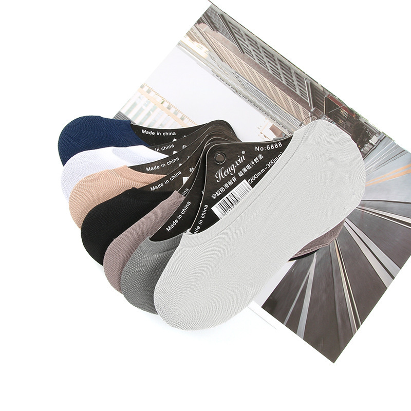 Men's Nylon Silicone Versatile Non-Slip Invisible Shallow Sports Boat Socks Magic Beanie Shoes Socks Set Socks Manufacturer