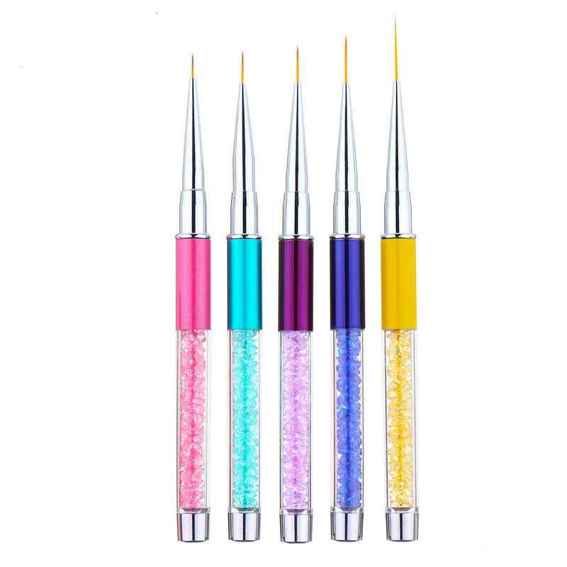 New Manicure Pen Pull Line Pen Flower Pen Rhinestone Rod Painted Nail Polish Brush Pen Nail High Quality Multi-Color