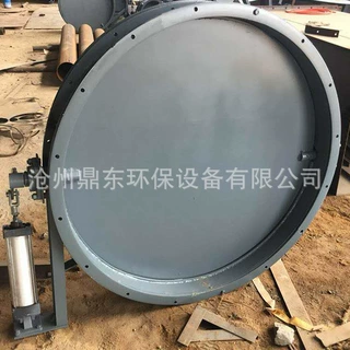 fΦ600气缸式气动风门 &烟道多叶片钢制圆风门 电动蝶阀