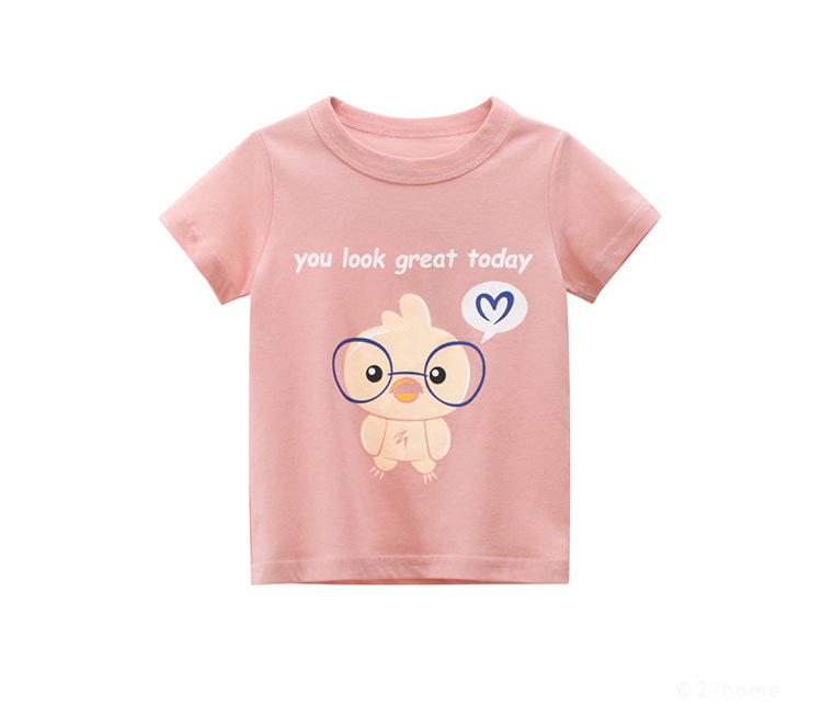 Estilo coreano ropa para niños verano nueva fábrica directa bebé Camiseta de manga corta linda chica superior ropa para niños envío