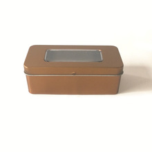 长方形食品级护肤品包装铁盒 透明天窗润肤霜铁盒  洗面奶铁盒