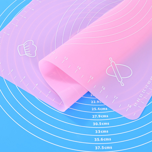 A2874 Large Silicone Mat with Scale Silicone Kneading Mat Kitchen and Dough Mat Insulated Mat Baking Tools