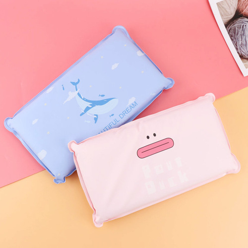 Summer student nap ice pillow adult cartoon breathable ice pad cute baby cooling bubble cotton water-free pillow