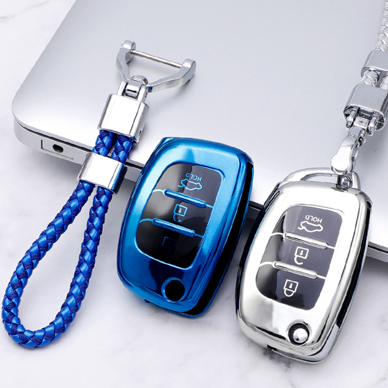 车钥匙保护套适用于现代瑞纳悦纳RV全包汽车钥匙包黑按键厂家直销