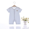 Children's summer thin cotton bodysuit for new born girl's, with short sleeve, 0-1 years