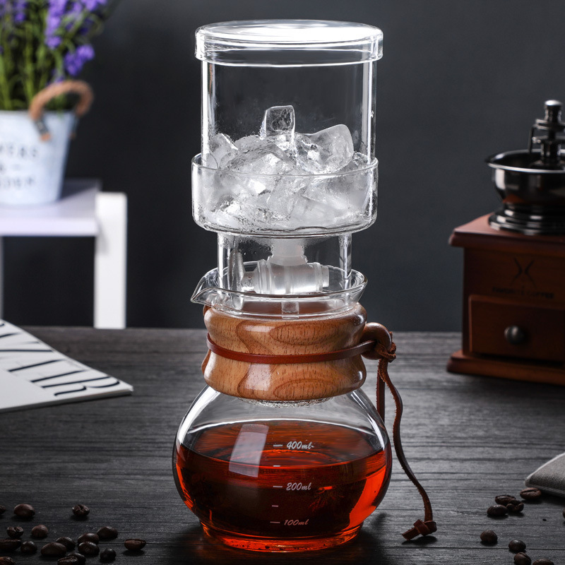 Japanese Cold Brew Ice Drip Coffee Pot Kitchen Drinkware Boutique Selection Glass Creative Hand Brewing Mini Hand Brewing Pot