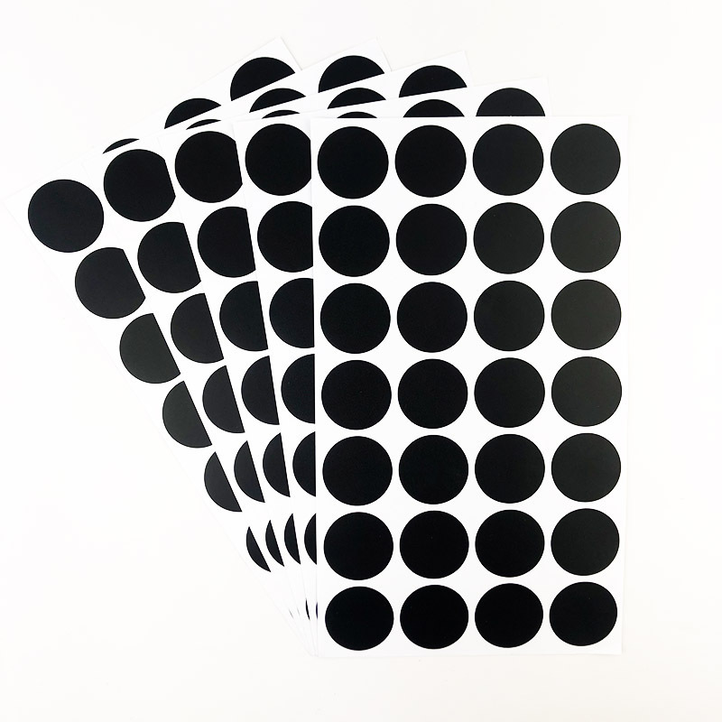 Spot 1 2 3 4 5cm Dot Self-Adhesive Label Erasable Pvc Round Blackboard Sticker Black Blackout Sticker