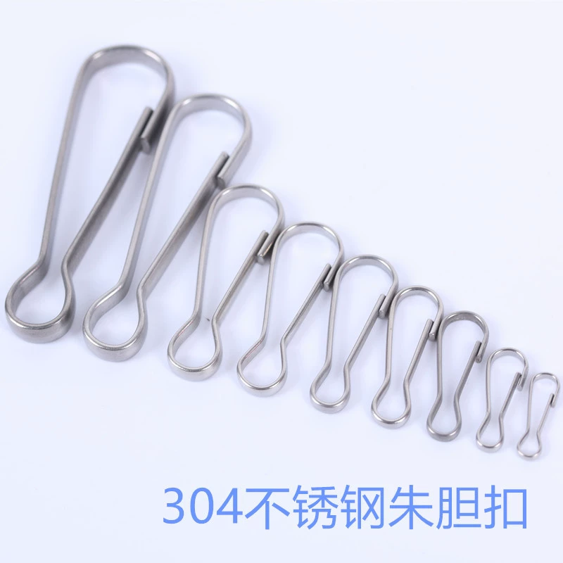 304 нержавеющая сталь Vermilion Пряжка свинья Пряжка пружинная Пряжка цепь подвесной брелок рыболовная посуда Пряжка Vermilion поясная пряжка
