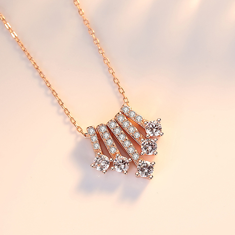 Online Celebrity Singapur S925 plata esterlina streamer brillante COLLAR COLGANTE nicho simple diseño estrella clavícula cadena femenina