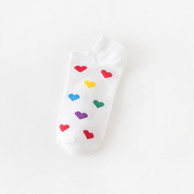 Calcetines japoneses calcetines de mujer calcetines de hombre de corte bajo de primavera y otoño de algodón delgado de dibujos animados ins calcetines de mujer de moda lindo Barco de la calle Calcetines