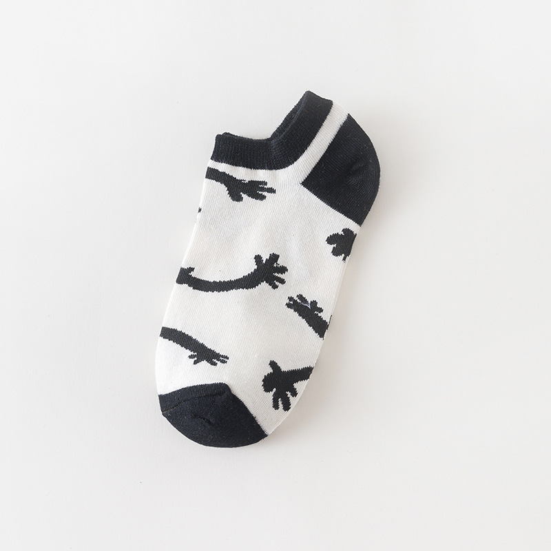 Calcetines japoneses calcetines de mujer calcetines de hombre de corte bajo de primavera y otoño de algodón delgado de dibujos animados ins calcetines de mujer de moda lindo Barco de la calle Calcetines