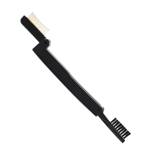 Folding dual-purpose brush steel needle eyebrow comb nylon eyebrow brush portable with double eyebrow brush eyebrow comb beauty makeup tool