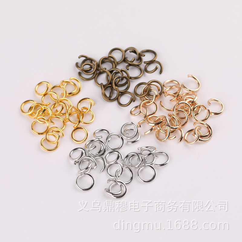 DIY Jewelry Accessories Materials Open Jump Rings Keychain Single Ring Connecting Rings Bracelet Bead Connecting Rings 100 Pieces