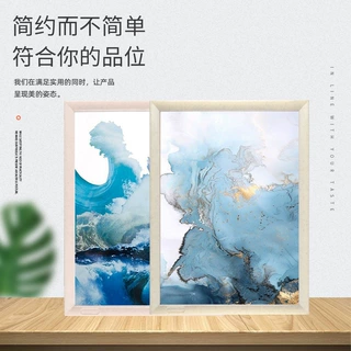 定制电梯广告框架4560仿大理石双层边框加强型广告牌长方形易安装