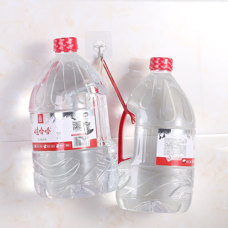 Traceless Hook Transparent Punch-Free Wall Bathroom Adhesive Hook Waterproof Kitchen Bathroom Adhesive Square Adhesive Hook