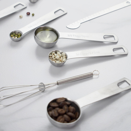 Stainless steel measuring spoon set with scale measuring spoon baking tools measuring spoons