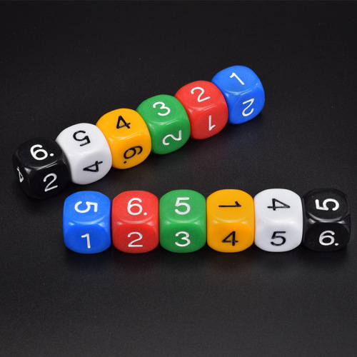 Colorful digital dice teaching children's game calculation teaching aids sieve dice props addition, subtraction, multiplication and division toys