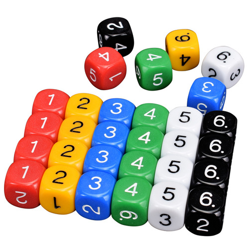 Colorful digital dice teaching children's game calculation teaching aids sieve dice props addition, subtraction, multiplication and division toys