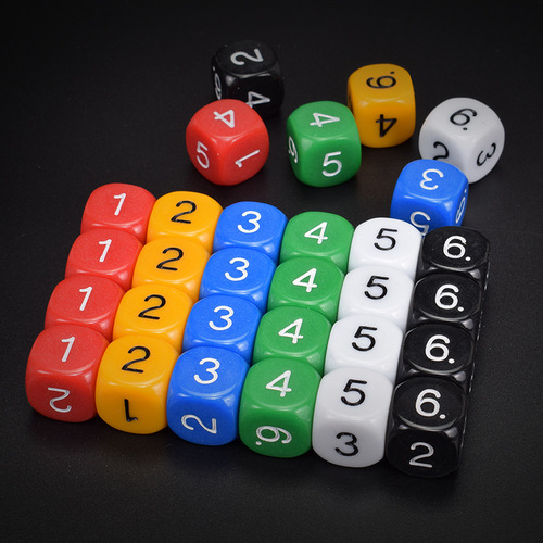 Colorful digital dice teaching children's game calculation teaching aids sieve dice props addition, subtraction, multiplication and division toys